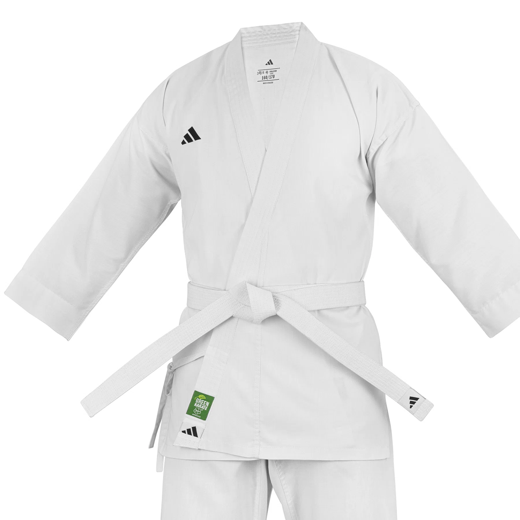 Kimono Adidas Evolution 2 em 1 WKF Infantil para Karatê - detalhe do produto