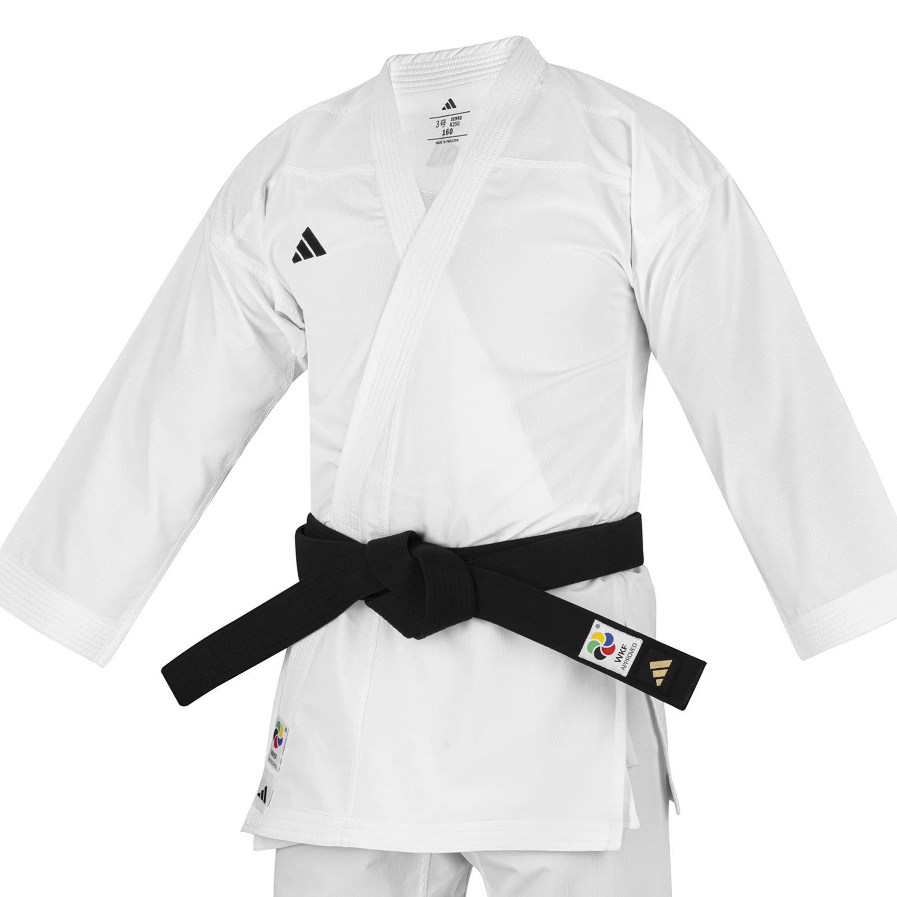 Kimono Adidas Senko Black Stripes para Kumite - detalhe do produto