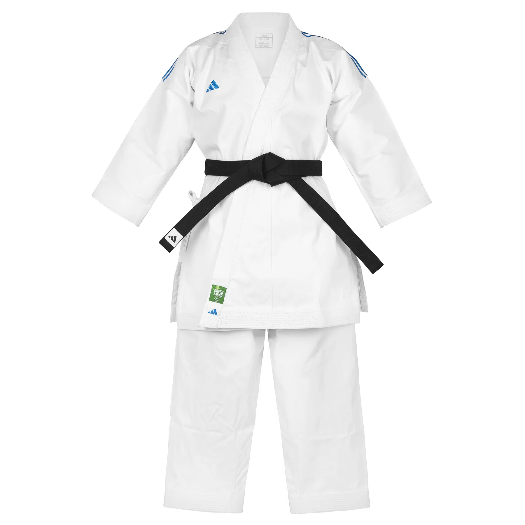 Kimono Adidas Shori Stripes High Waist WKF para Kata na opção Azul